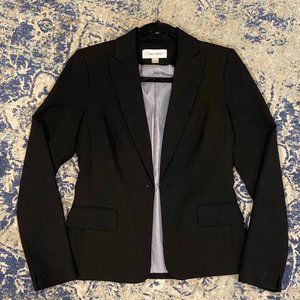 Calvin Klein Black Suit Jacket Blazer, Size 0